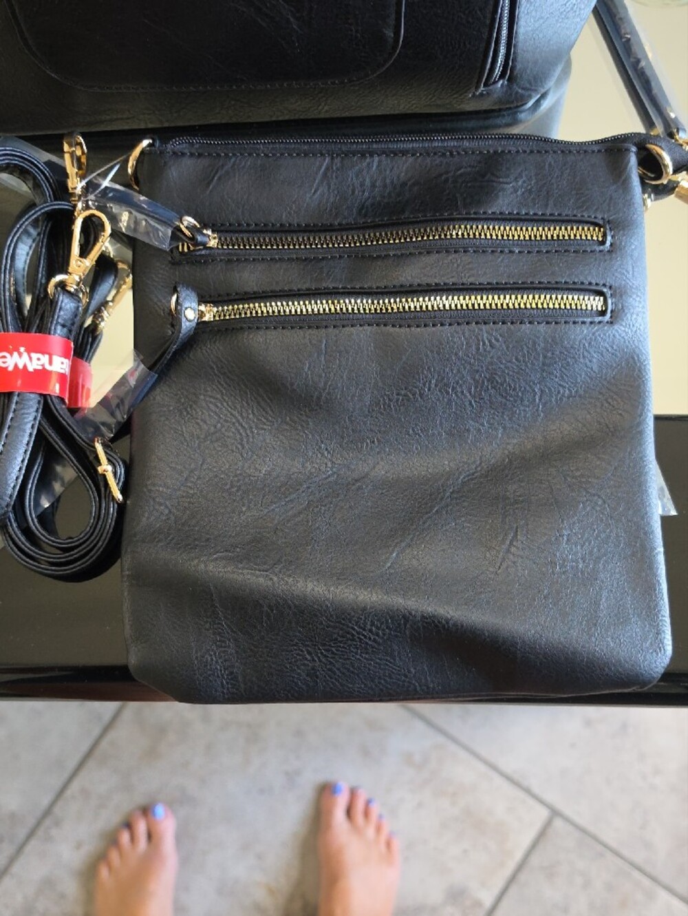 3 Pcs Set, Montana West Leopard Print Shoulder Tote, Black Crossbody & Wristlet - Picture 10 of 10